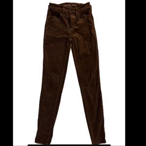 American Eagle brown corduroy pants size 0